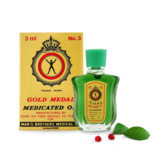 Gold Medal Oil: Nasal congestion, sinusitis, and pain relief